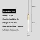 GobekUsa Luxe Gold Tube Chandelier for Dining & Bedroom Lighting