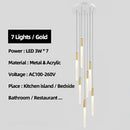 GobekUsa Luxe Gold Tube Chandelier for Dining & Bedroom Lighting
