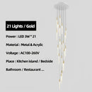 GobekUsa Luxe Gold Tube Chandelier for Dining & Bedroom Lighting