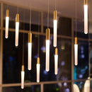 GobekUsa Luxe Gold Tube Chandelier for Dining & Bedroom Lighting