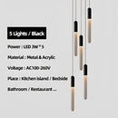 GobekUsa Luxe Gold Tube Chandelier for Dining & Bedroom Lighting
