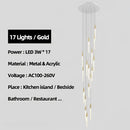 GobekUsa Luxe Gold Tube Chandelier for Dining & Bedroom Lighting