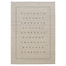 Modern Design Beige Hand Loomed Wool Area Rug