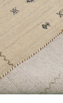 Beige Hand Loomed Wool Area Rug - Modern Contemporary Design by The Rug Decor
