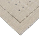 Modern Design Beige Hand Loomed Wool Area Rug