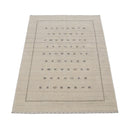 Modern Design Beige Hand Loomed Wool Area Rug