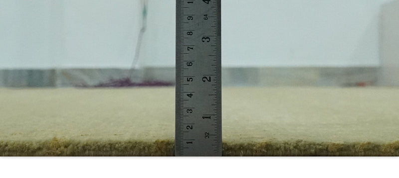 Modern Design Olive Hand loom 6x6 Square wool Area Rug