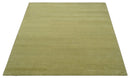 Modern Design Olive Hand loom 6x6 Square wool Area Rug