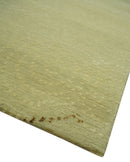 Modern Design Olive Hand loom 6x6 Square wool Area Rug