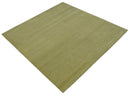 Modern Design Olive Hand loom 6x6 Square wool Area Rug