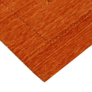 Orange Hand Loomed Wool Area Rug with Multicolor Accents - Modern Geometric Design by The Rug Decor