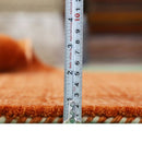 Orange Hand Loomed Wool Area Rug with Multicolor Accents - Modern Geometric Design by The Rug Decor