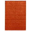 Modern Design Orange Hand Loomed Wool Area Rug