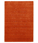 Orange Hand Loomed Wool Area Rug with Multicolor Accents - Modern Geometric Design by The Rug Decor