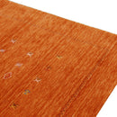 Orange Hand Loomed Wool Area Rug with Multicolor Accents - Modern Geometric Design by The Rug Decor