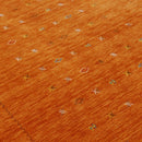 Orange Hand Loomed Wool Area Rug with Multicolor Accents - Modern Geometric Design by The Rug Decor