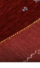 Red Hand Loomed Premium Wool Area Rug - Minimalist Modern Contemporary Interior Design by The Rug Decor