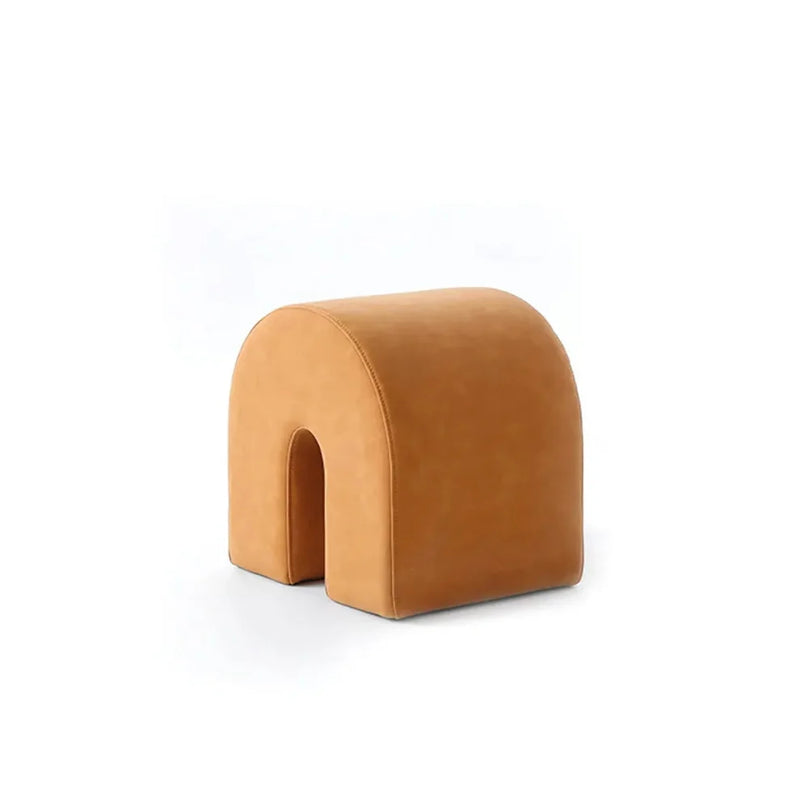 Modern Design Velvet Upholstery U Shape Pouf