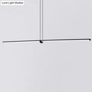 GobekUsa Modern Designer Line Art Pendant Ceiling Light with LED Island Lighting for Dining Room, Black Metallic Finish