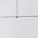 GobekUsa Modern Designer Line Art Pendant Ceiling Light with LED Island Lighting for Dining Room, Black Metallic Finish