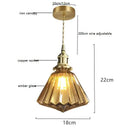GobekUsa Diamond Amber Glass LED Pendant Lights - Nordic Modern Hanging Lamp
