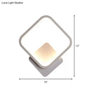 GobekUsa White LED Fillet Square Ring Acrylic Sconce Light - Wall Mounted Lamp in Warm/White Light, 10"/12" Wide