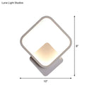 GobekUsa White LED Fillet Square Ring Acrylic Sconce Light - Wall Mounted Lamp in Warm/White Light, 10"/12" Wide