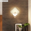 GobekUsa White LED Fillet Square Ring Acrylic Sconce Light - Wall Mounted Lamp in Warm/White Light, 10"/12" Wide