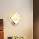 GobekUsa White LED Fillet Square Ring Acrylic Sconce Light - Wall Mounted Lamp in Warm/White Light, 10"/12" Wide