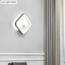 GobekUsa White LED Fillet Square Ring Acrylic Sconce Light - Wall Mounted Lamp in Warm/White Light, 10"/12" Wide