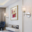 GobekUsa Modern Dimpled Glass Cylinder Wall Sconce - 1-Light Fixture in Black/Chrome