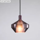 GobekUsa Modern Dining Room Pendant Light with Geometric Glass Shade