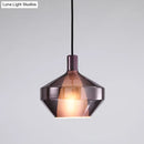 GobekUsa Modern Dining Room Pendant Light with Geometric Glass Shade