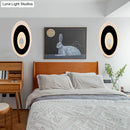 GobekUsa Modern Disk LED Wall Sconce Light Fixture in Black/White with Warm/White Lighting
