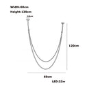 GobekUsa Modern DIY Leather Belt LED Chandelier