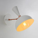 GobekUsa Modern Dome Sconce: Wall Mounted Metal Lighting with Rotating Node, Black/White
