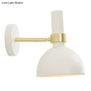 GobekUsa Modern Domed Wall Lamp - Rotatable White/Black Finish with 1 Light for Bedside