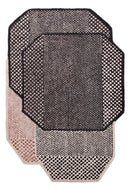 Modern Dotted Mesh Black Hand Tufted 5x8 Wool Area Rug