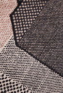 Modern Dotted Mesh Black Hand Tufted 5x8 Wool Area Rug