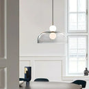 GobekUsa Double Balls Glass Chandelier Pendant Light for Kitchen Dining Room