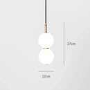 GobekUsa Double Balls Glass Chandelier Pendant Light for Kitchen Dining Room