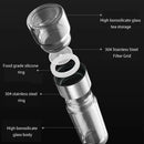 Modern double layer glass tea infuser bottle kitchen tumbler set by Decorbites