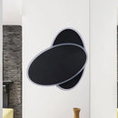 GobekUsa Modern Double Oval Bedside LED Wall Sconce Lamp in Black/White with Warm Light