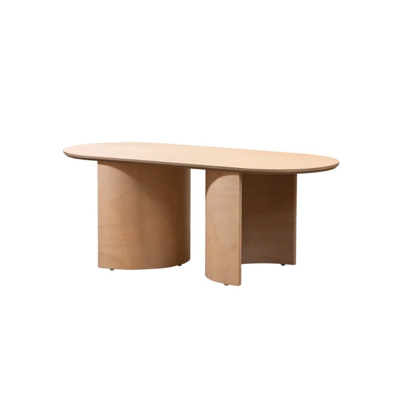 Modern Double Pouf Side Table