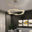 GobekUsa Crystal Ceiling Chandelier, Stainless Steel Mirror Led Indoor Lighting