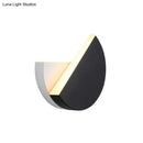 GobekUsa Modern Double Semicircle LED Wall Lamp Sconce, Black and White