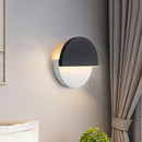 GobekUsa Modern Double Semicircle LED Wall Lamp Sconce, Black and White