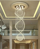 GobekUsa Double Spiral Crystal Chandelier: Luxurious K9 Crystal Lighting for Hotels and Villas