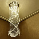 GobekUsa Double Spiral Crystal Chandelier: Luxurious K9 Crystal Lighting for Hotels and Villas