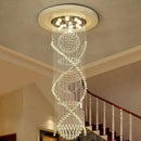 GobekUsa Double Spiral Crystal Chandelier Superdense K9 Crystal Hotel Villa Ladder Chandelier